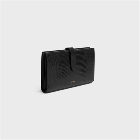 celine dion cavatina string wallet with flap|Celine lizard wallet.